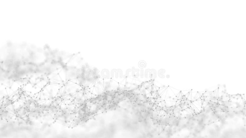 Abstract White Futuristic Background. White Background. Connecting Dots and  Lines on White Background. 4k Rendering Stock Illustration - Illustration  of polygon, network: 146584221