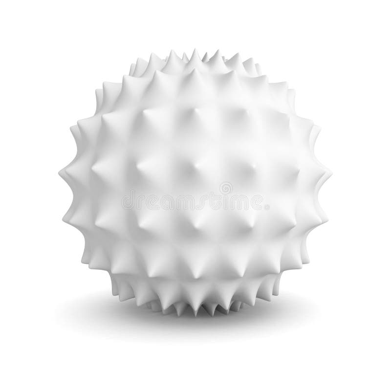 Abstract White Geometric Sphere Object With Shaddow stock illustration