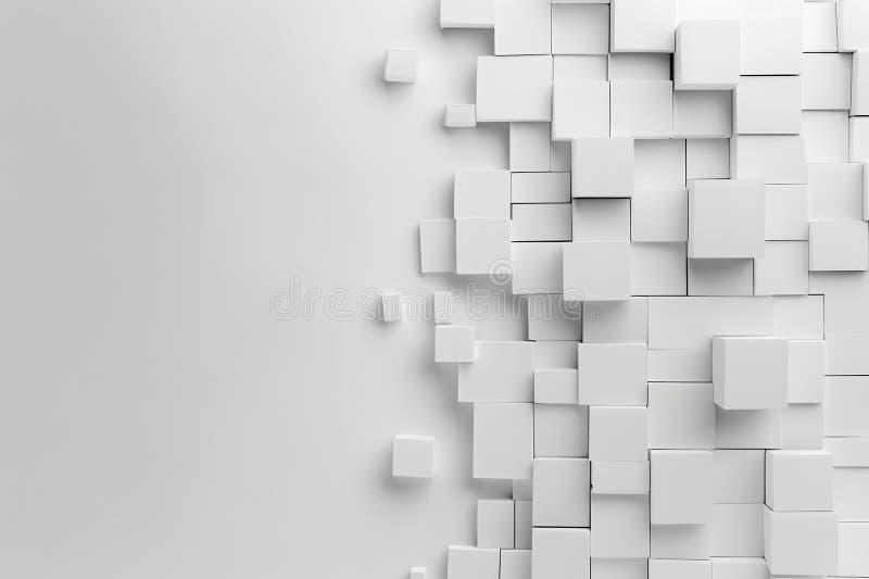 Abstract White Geometric Wall royalty free illustration