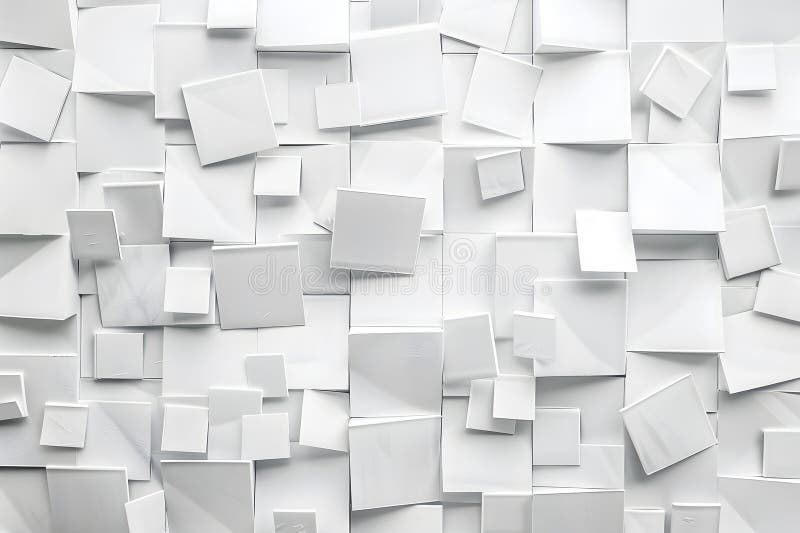 Abstract White Geometric Wall stock illustration