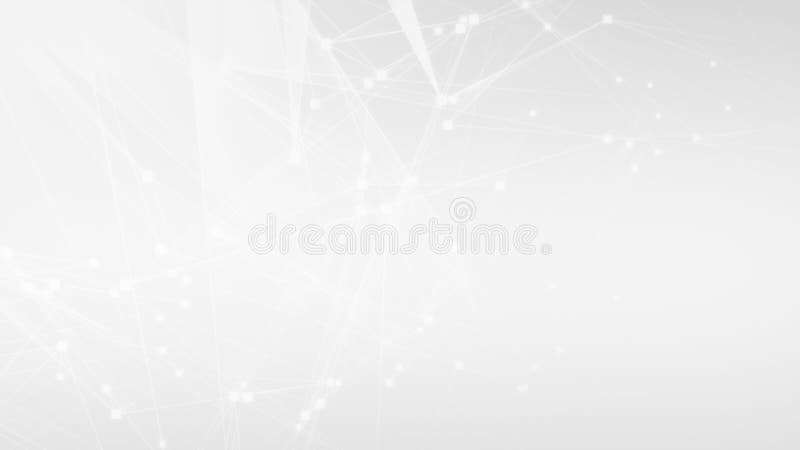 Abstract white gray polygon tech network with connect technology background. stock illustration