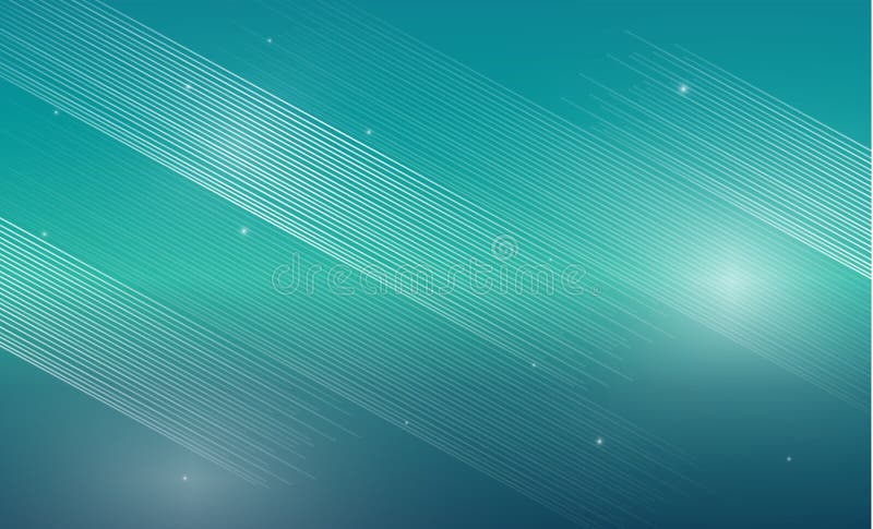 Abstract white lines on blue turquoise background with glowing s royalty free illustration