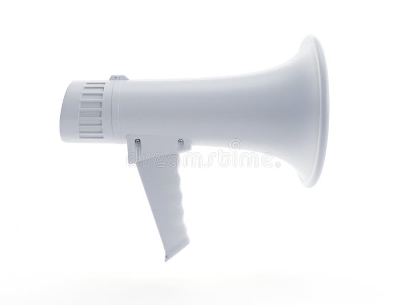 An Abstract White Megaphone Stock Illustration Illustration of