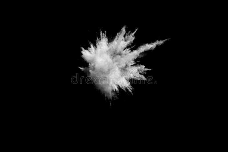 Abstract white powder explosion. royalty free stock image