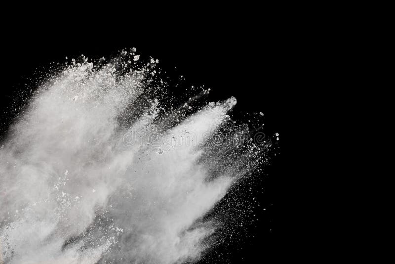 Abstract white powder explosion. stock images