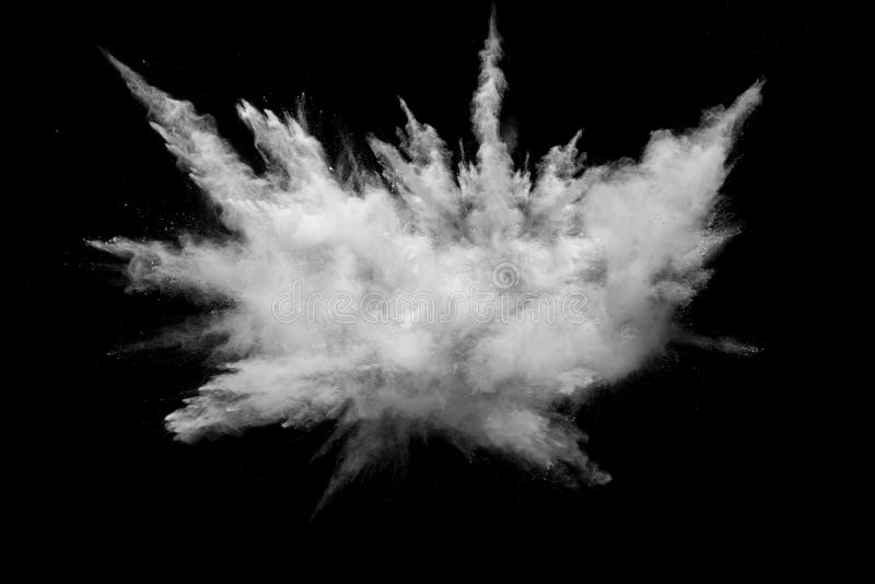 Abstract white powder explosion. stock photos