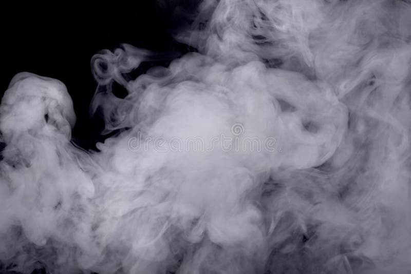 Abstract white smoke against dark background