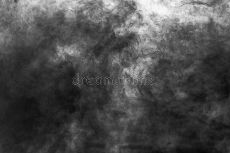 Abstract white smoke on black background. White smoke cloud stock photography