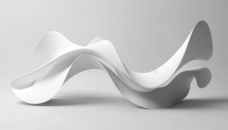 Abstract White With Smooth Curve royalty free illustration