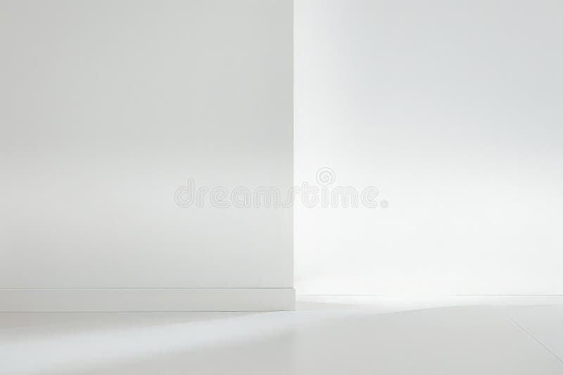 Abstract white studio background for product presentation. Empty room with shadows of window. Display product with