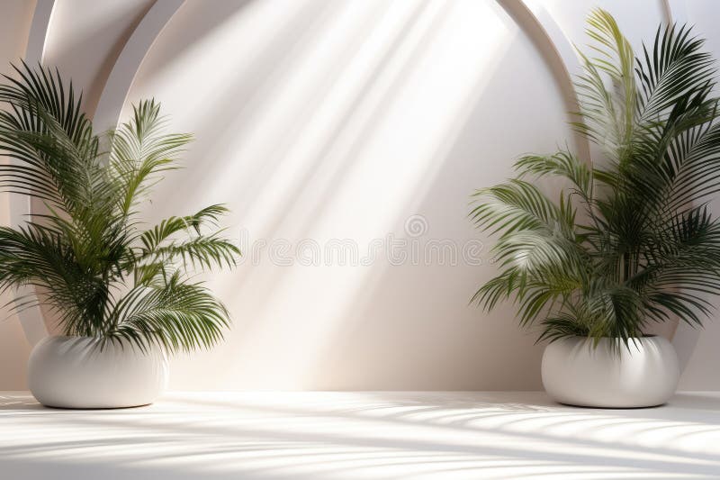 Abstract White Studio Background for Product Presentation. Empty Room