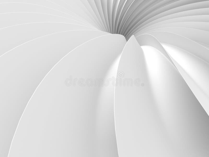 Abstract White Tunnel Design Background stock illustration
