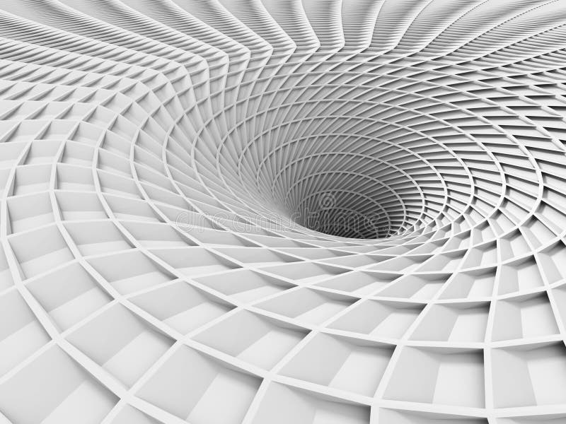 Abstract White Tunnel Hole Background royalty free illustration