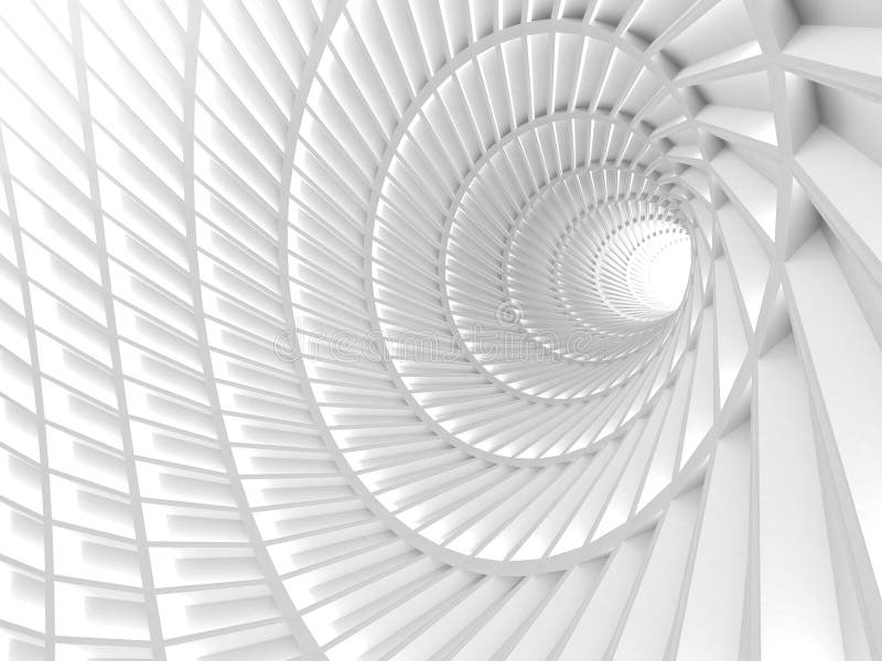 Abstract White Tunnel Hole Background stock illustration