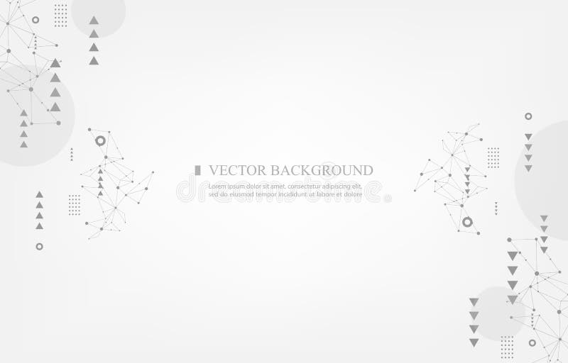 Abstract white vector background. futuristic arrow and polygon concept royalty free illustration