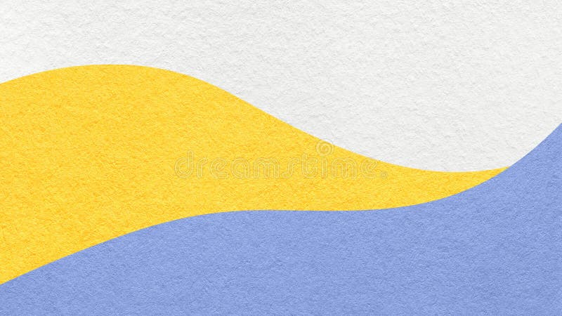 Abstract white, yellow, light blue texture paper background, wavy layers. Wave pattern with copy space for banner stock photography