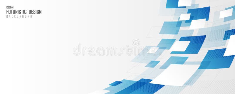 Abstract Wide Cover of Blue and White Distort Square Technology Artwork Graphic  Design Background. Illustration Vector Eps10 Stock Vector - Illustration of  line, element: 180781008