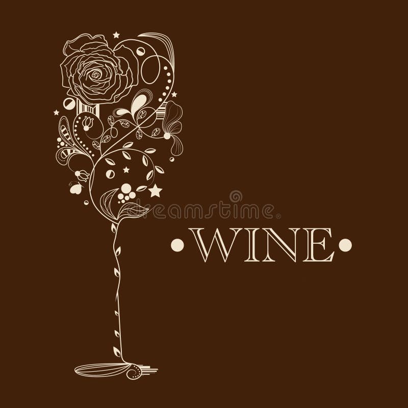 Abstract wine card