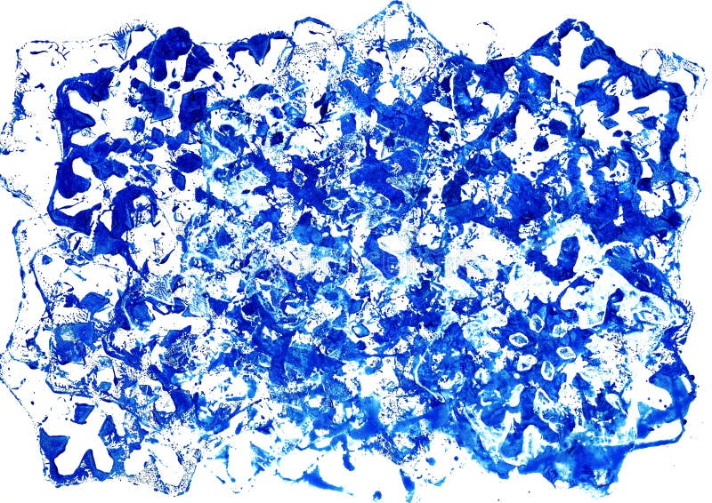 Abstract winter blue background made by acrylics prints