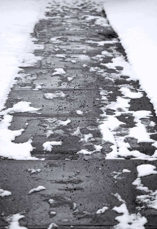 Abstract Winter Sidewalk