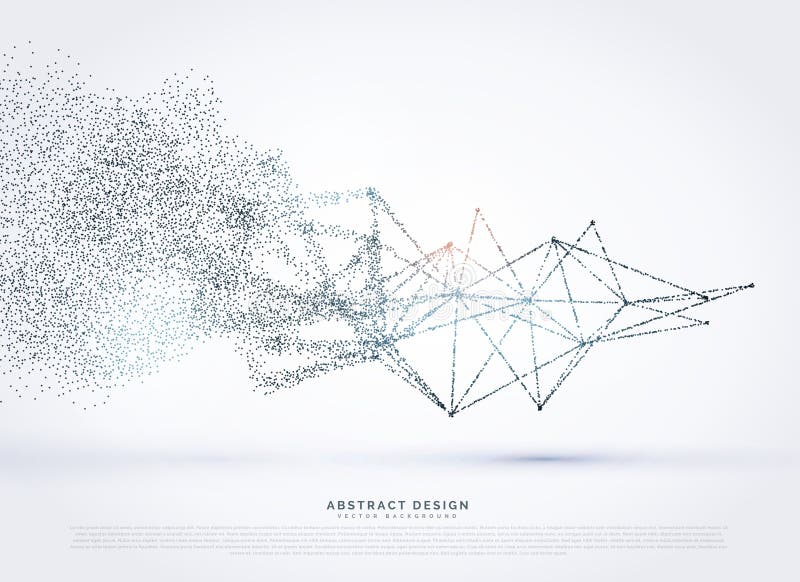 Abstract wireframe poly mesh network fading in particle royalty free illustration Abstract wireframe poly mesh network fading in particle royalty free illustration