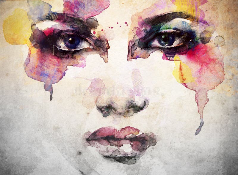 Abstract woman portrait .fashion background stock illustration Abstract woman portrait .fashion background stock illustration