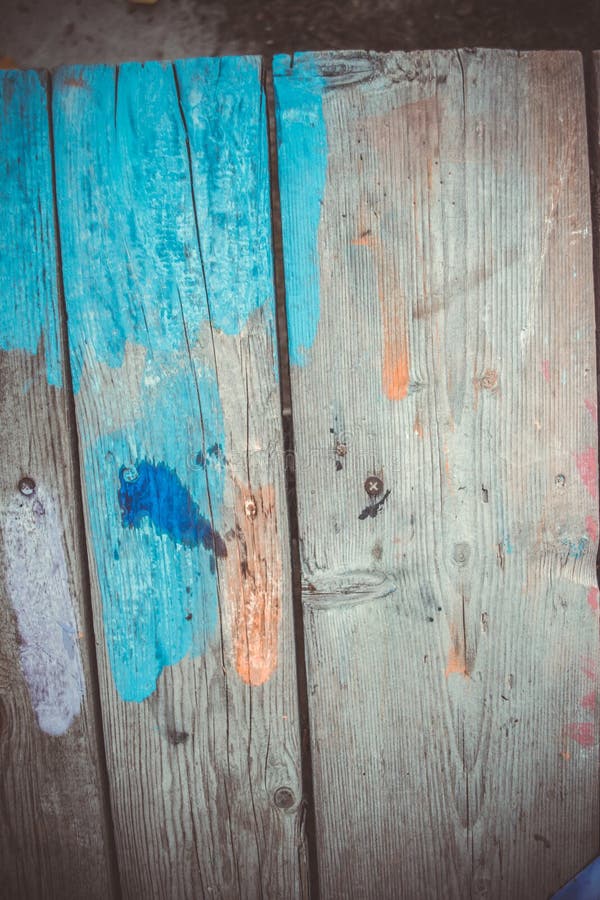 Abstract Streaks of Blue and Pink Paint on a White Background Stock
