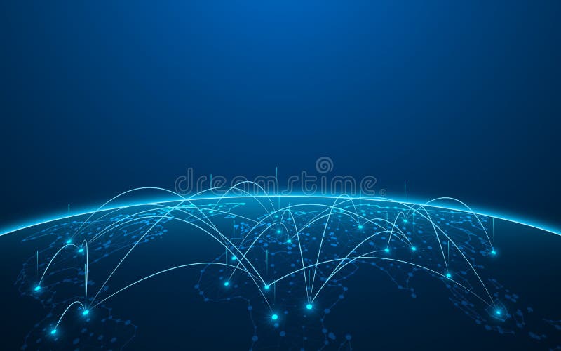 Abstract world map digital texture pattern technology innovation concept background vector illustration