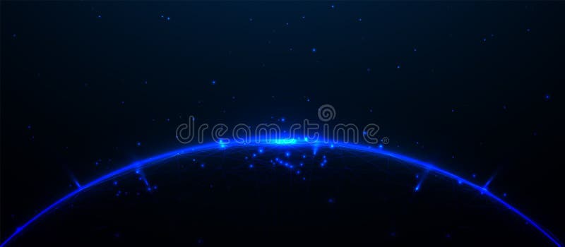 Abstract world map. Global business data connections. Telecommunication network map. lines and triangles, point connecting network stock illustration