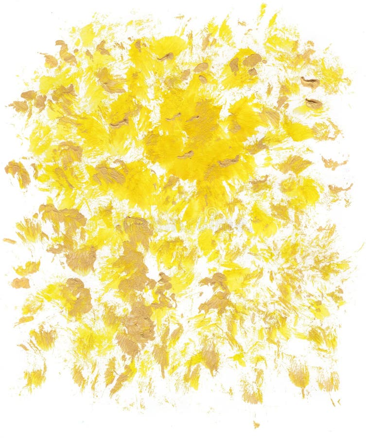 Abstract Yellow Artistic Background Forming by Blots Stock Illustration