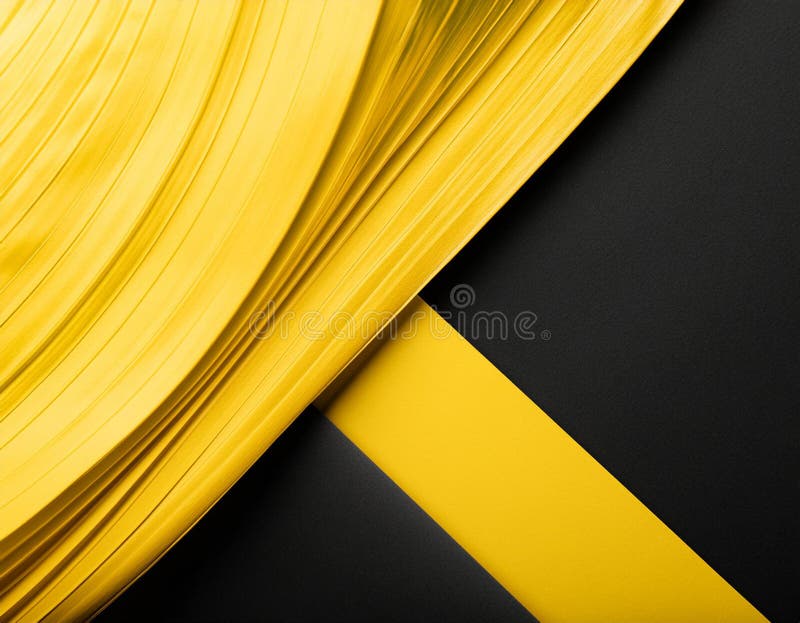 Abstract yellow and black geometric background with dynamic lines.