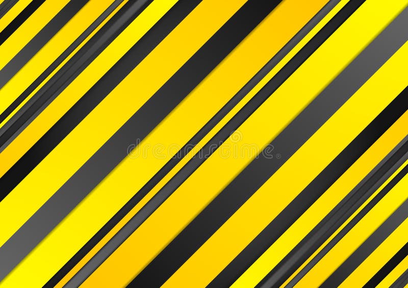 Abstract Yellow and Black Stripes Background Stock Vector