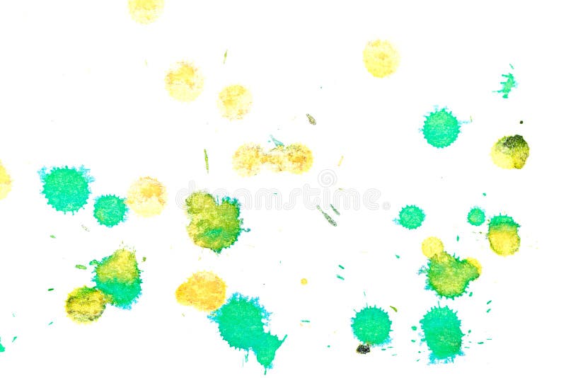 Abstract yellow green ink splash