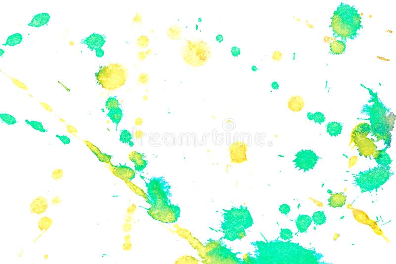 Abstract yellow green ink splash