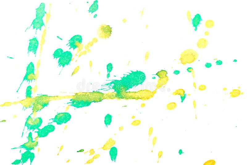 Abstract yellow green ink splash