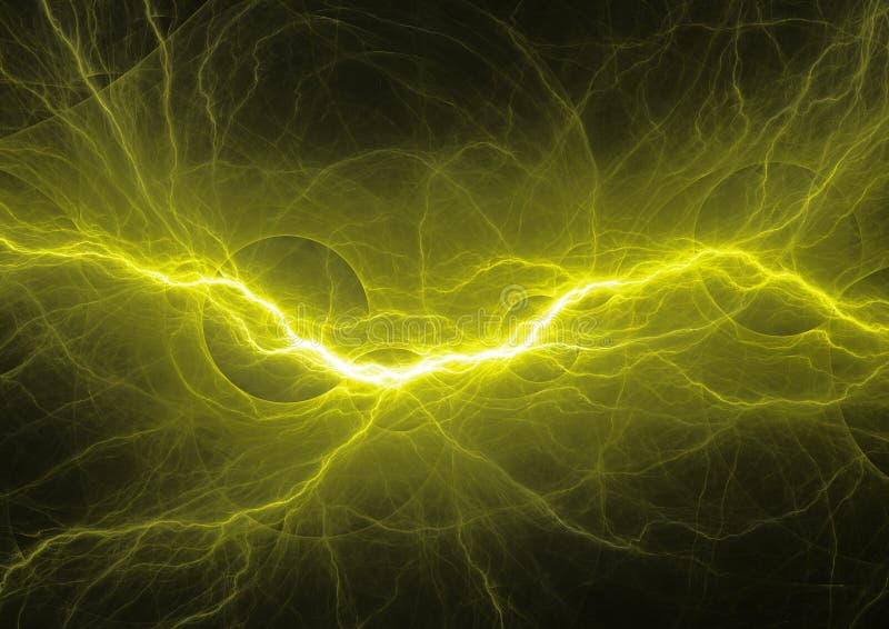 Abstract yellow lightning stock illustration. Illustration of energy -  94321888
