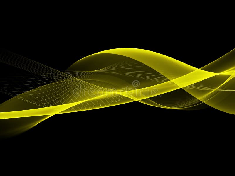 Abstract Soft Yellow Waves Background Stock Illustration - Illustration of  black, beauty: 113867239