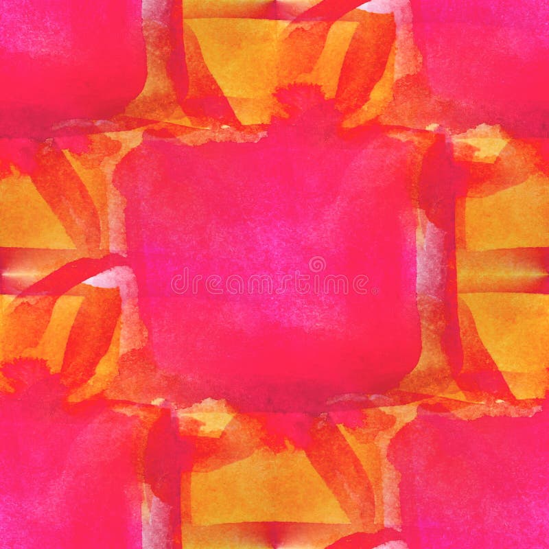 Abstract Yellow, Watercolor Seamless Texture Stock Illustration