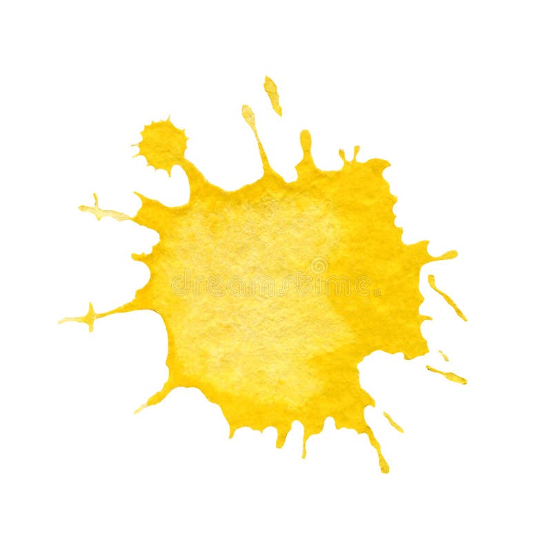 Abstract Yellow Watercolor Stain Stock Illustration Illustration of