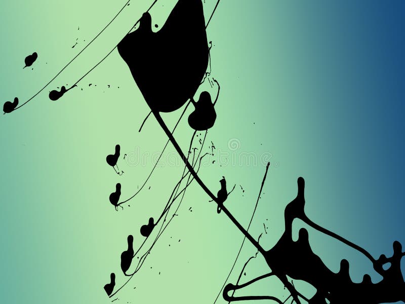 Abstract Zen Ink Painting Graphic Stock Illustration Illustration of