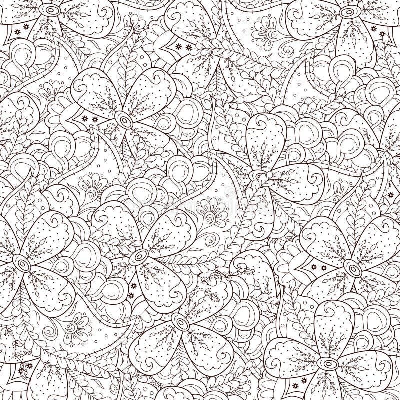 Abstract Tribal Zentangle Floral Frame Background. Stock Vector ...