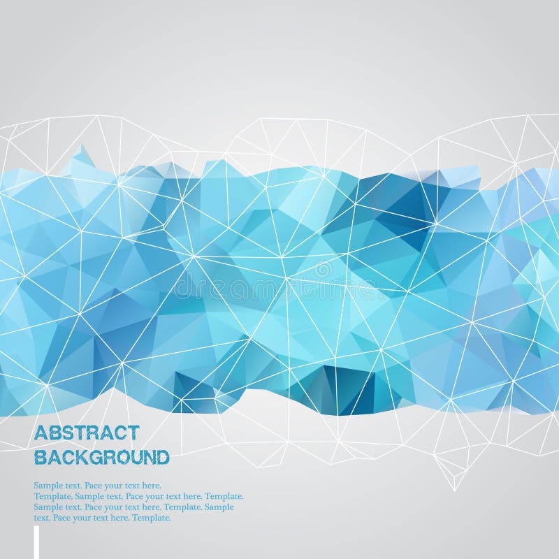 Abstracte achtergrond met blauwe driehoeken template royalty-vrije illustratie