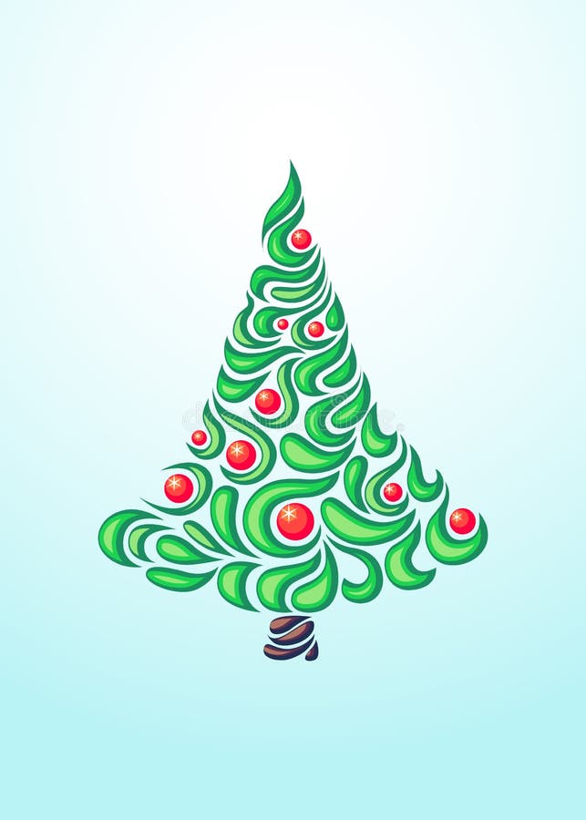 Abstracte achtergrond met heldere Kerstboom royalty-vrije illustratie Abstracte achtergrond met heldere Kerstboom royalty-vrije illustratie