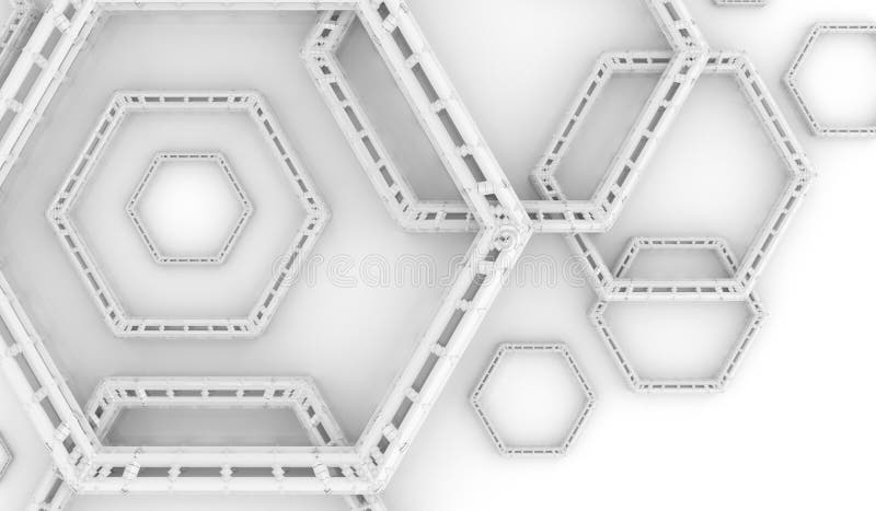 Abstracte Achtergrond met Hexagon Kaders vector illustratie