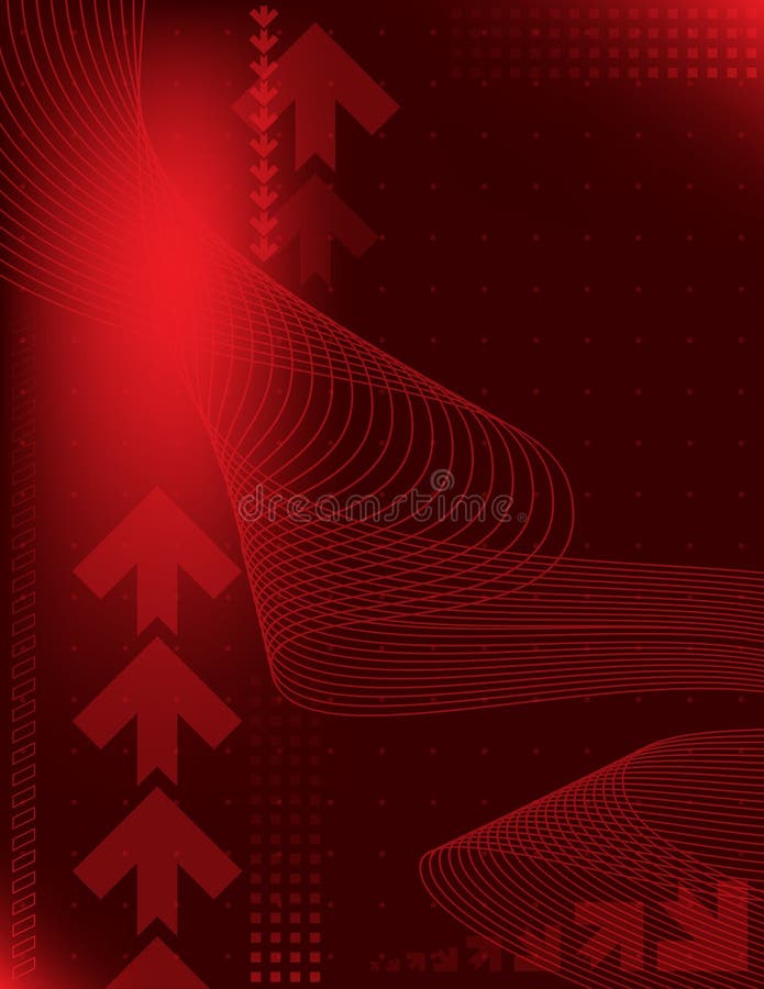 Abstract red background with arrows. Abstract red background with arrows
