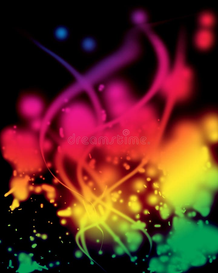 Abstracte achtergrond van kleurrijke gloeiende lichten stock illustratie