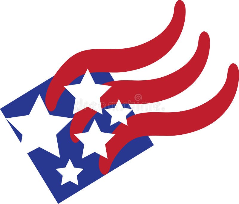 Abstracte Amerikaanse Vlag royalty-vrije illustratie Abstracte Amerikaanse Vlag royalty-vrije illustratie