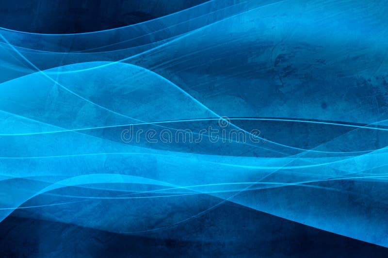 Abstracte blauwe achtergrond, golf en fluweeltextuur stock illustratie