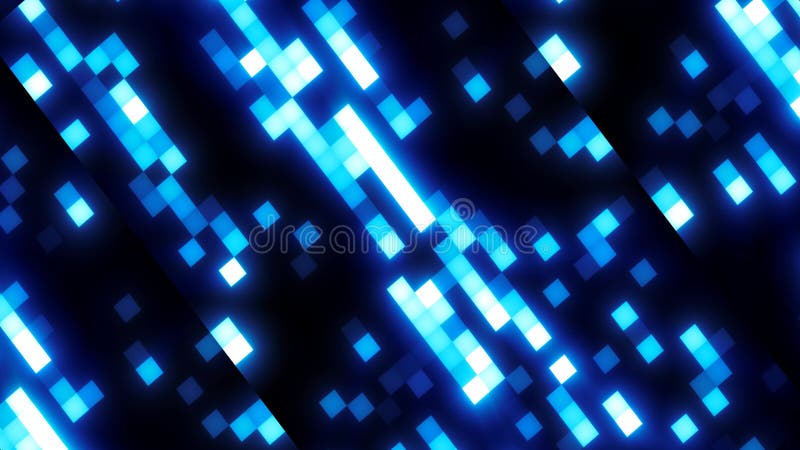 Abstracte blauwe retro pixel hipster digitale achtergrond gemaakt van bewegende energie