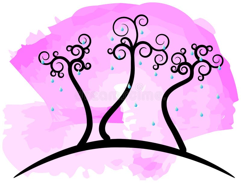 Abstracte bomen royalty-vrije illustratie Abstracte bomen royalty-vrije illustratie